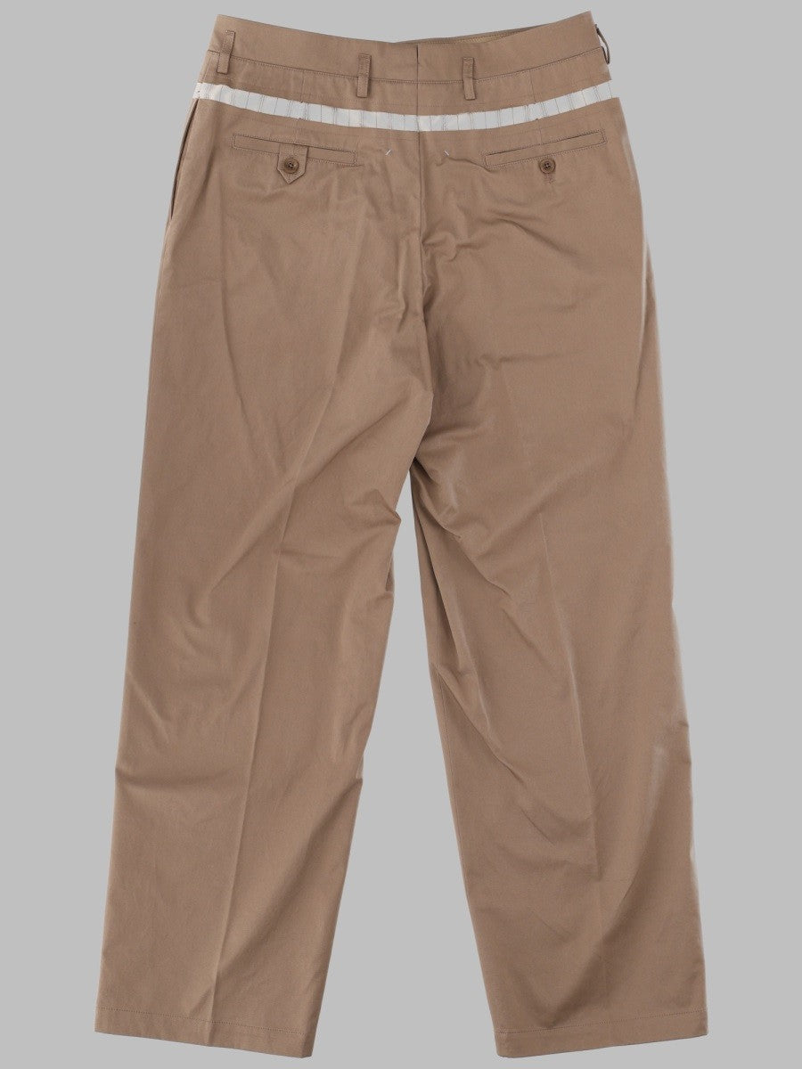 Maison Margiela - PANTALONE A GAMBA LARGA IN COTONE CERATO