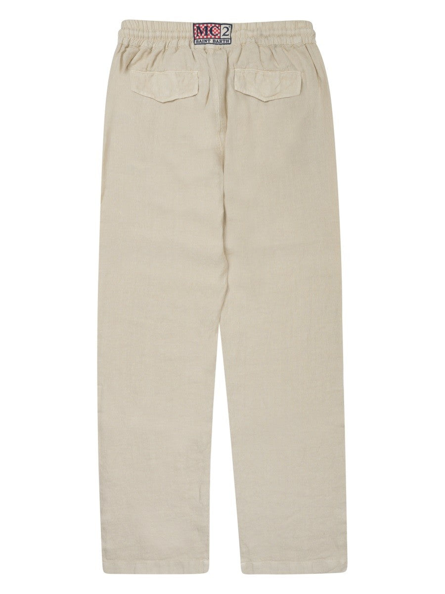 MC2 SAINT BARTH - PANTALONE "CALAIS" IN PURO LINO