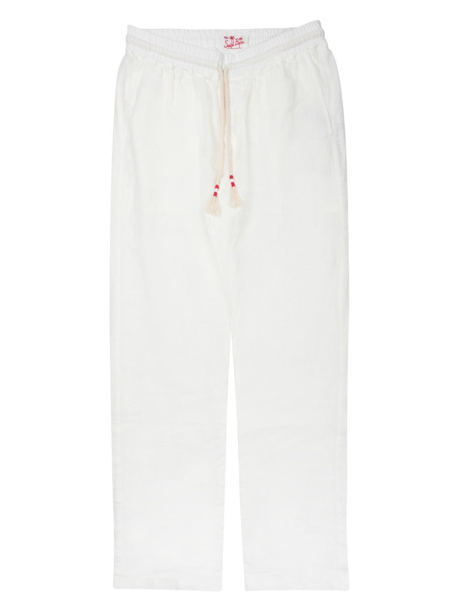 MC2 SAINT BARTH - PANTALONE "CALAIS" IN PURO LINO White