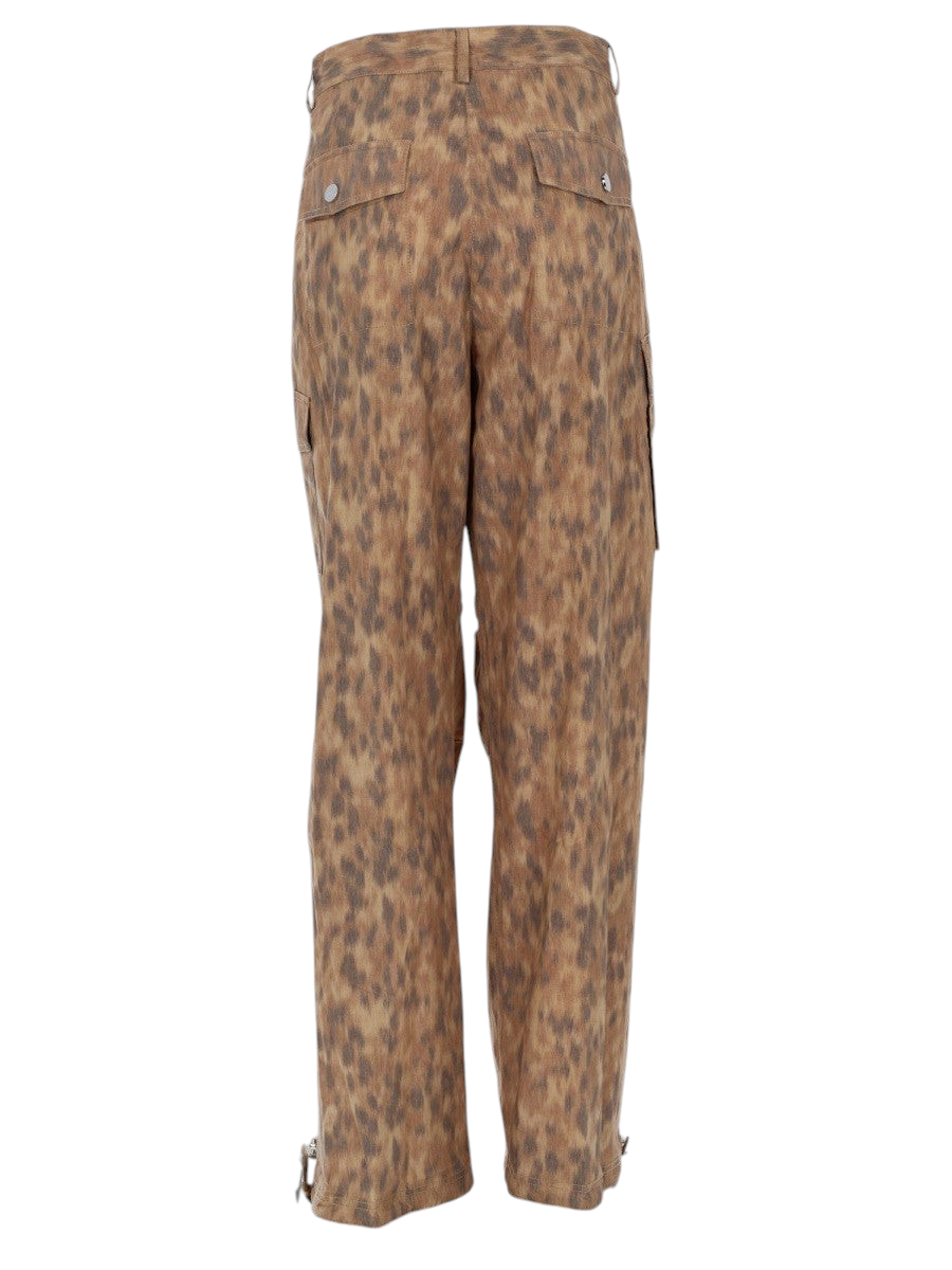 GANNI - Printed Cotton Cargo Pants