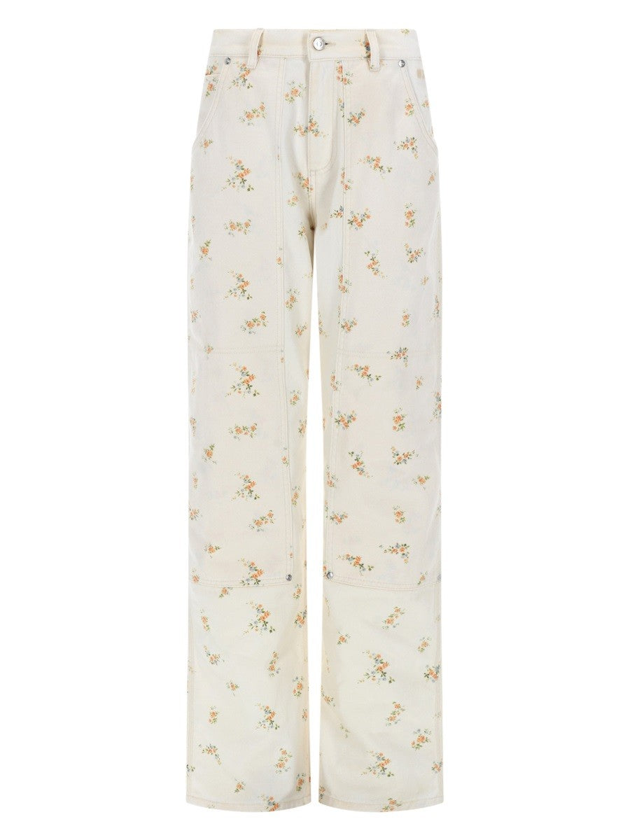 msgm - PANTALONE CON MOTIVO FLOREALE pantalone-con-motivo-floreale
