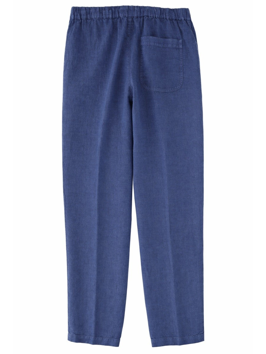 120% LINO - PANTALONE IN LINO CON COULISSE