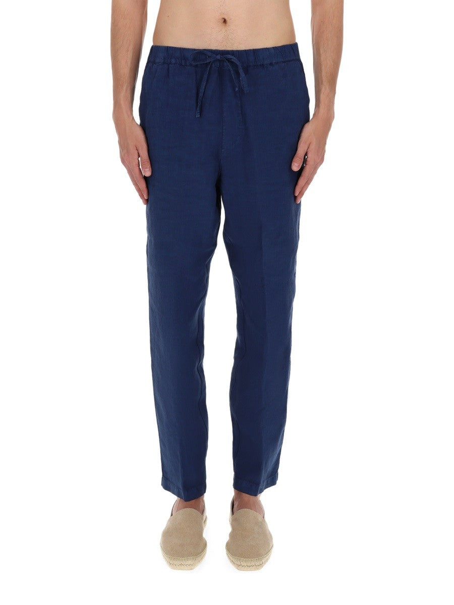 120% LINO - PANTALONE IN LINO CON COULISSE