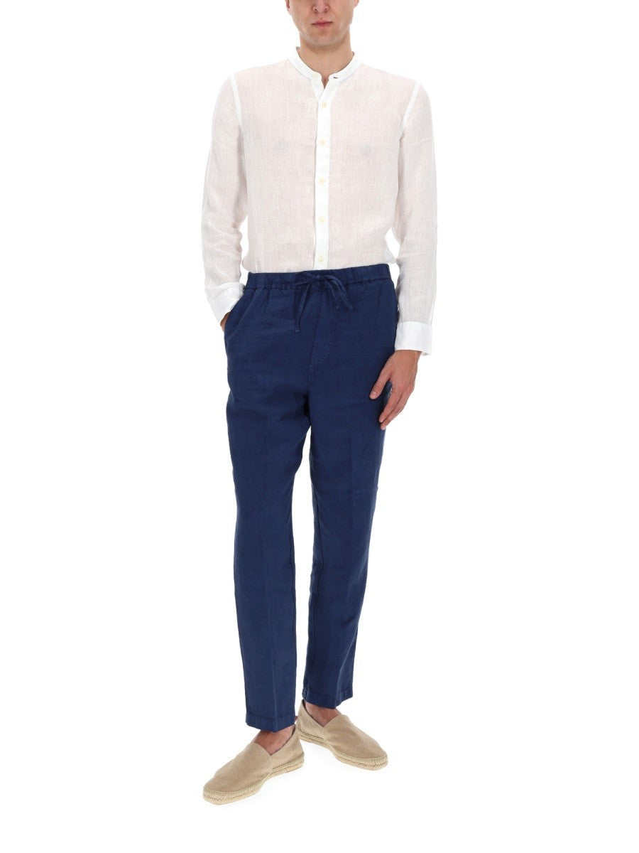 120% LINO - PANTALONE IN LINO CON COULISSE