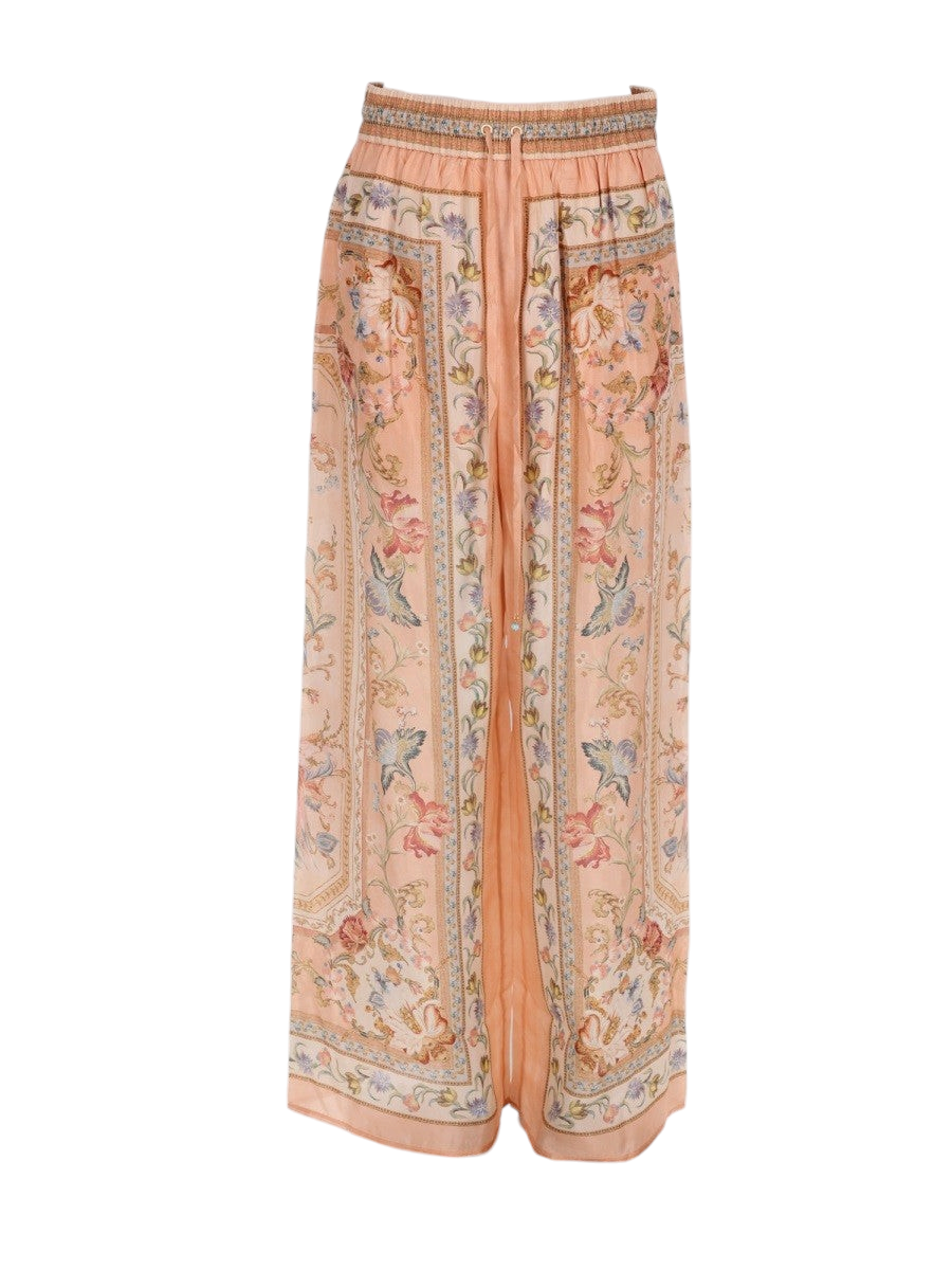 ZIMMERMANN - Roselight Relaxed Silk Pants MULTICOLOUR