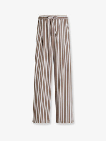 Dolce & Gabbana Pantaloni Vanity in misto cotone con motivo a righe