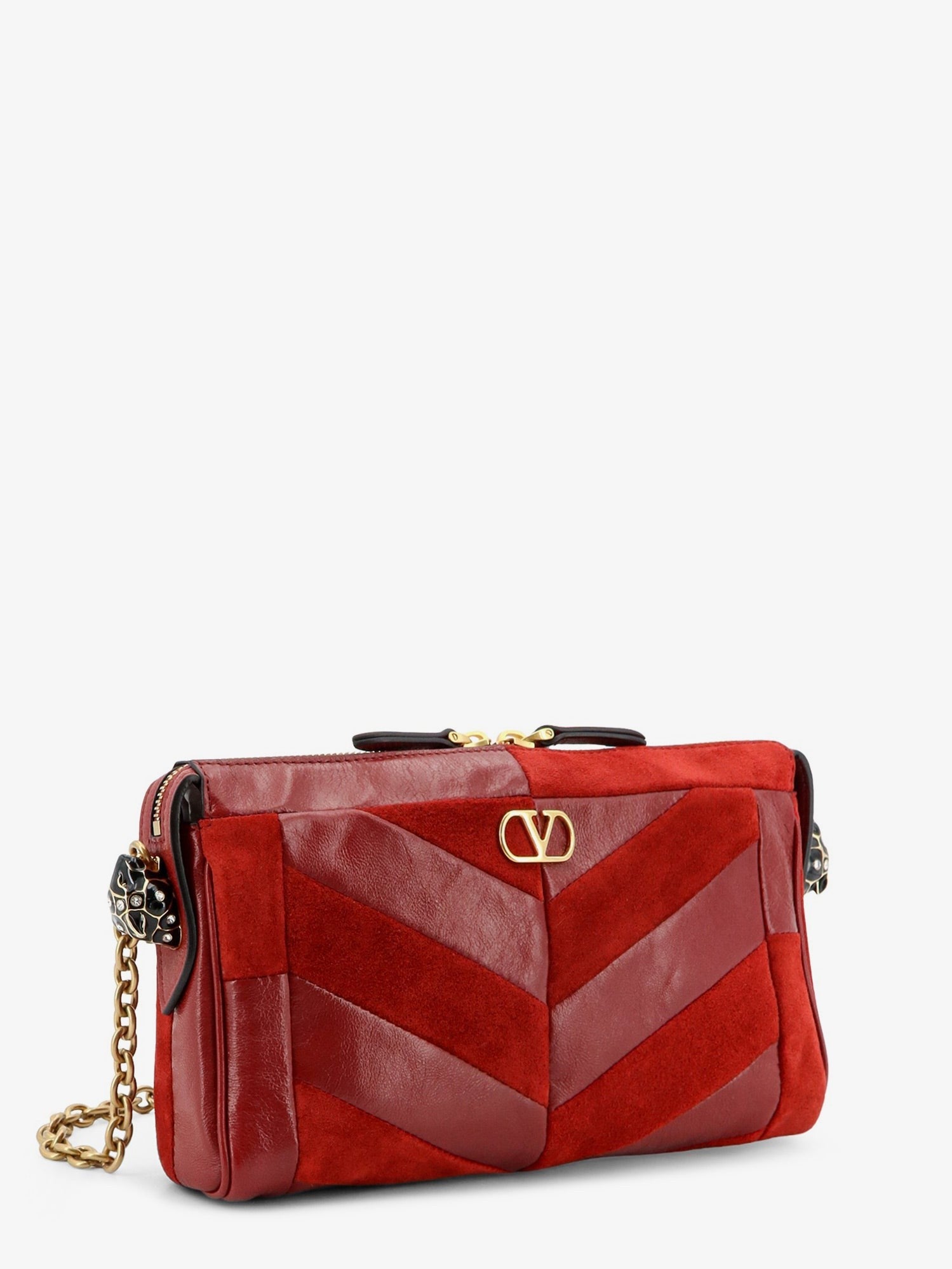 Valentino Garavani Valentino Garavani - Panthea suede and leather crossbody bag