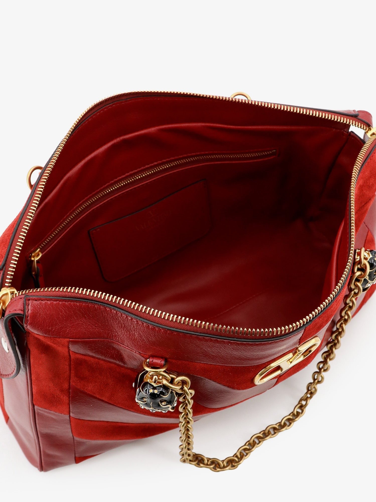 Valentino Garavani Valentino Garavani - Panthea suede and leather crossbody bag