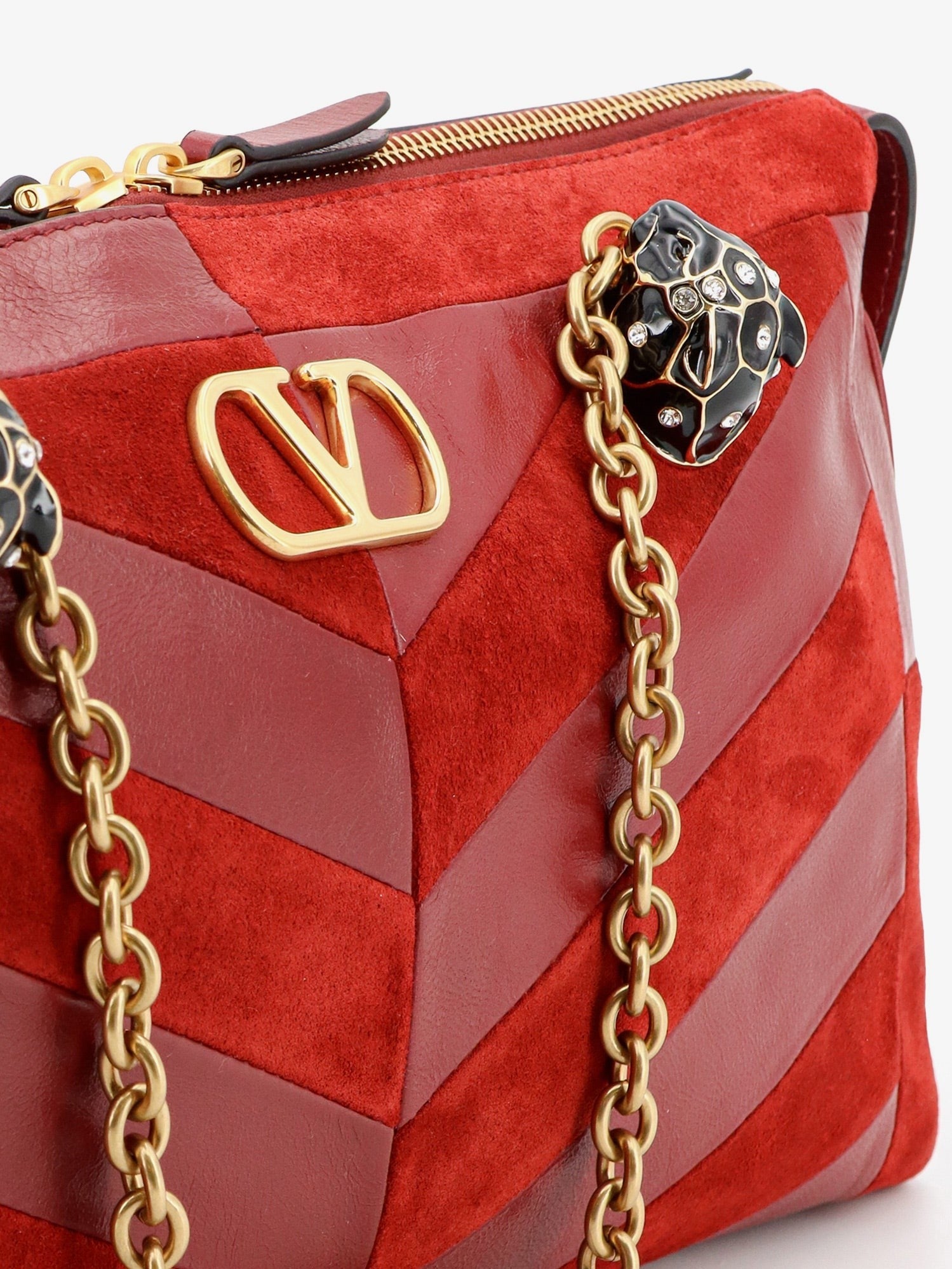 Valentino Garavani Valentino Garavani - Panthea suede and leather crossbody bag