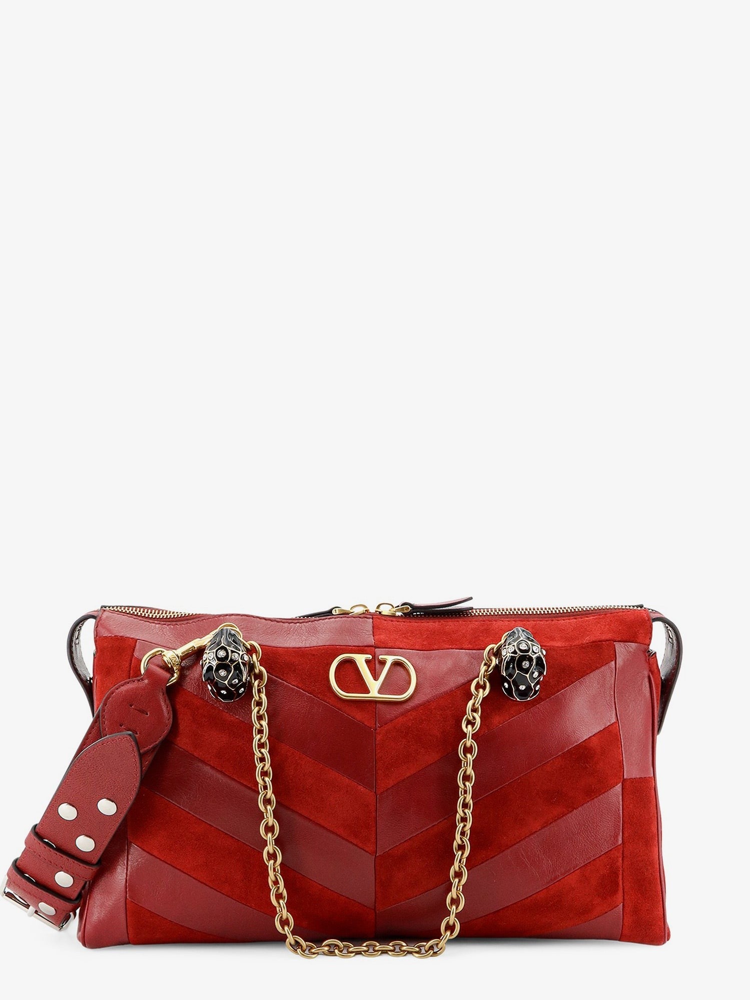 Valentino Garavani Valentino Garavani - Panthea suede and leather crossbody bag