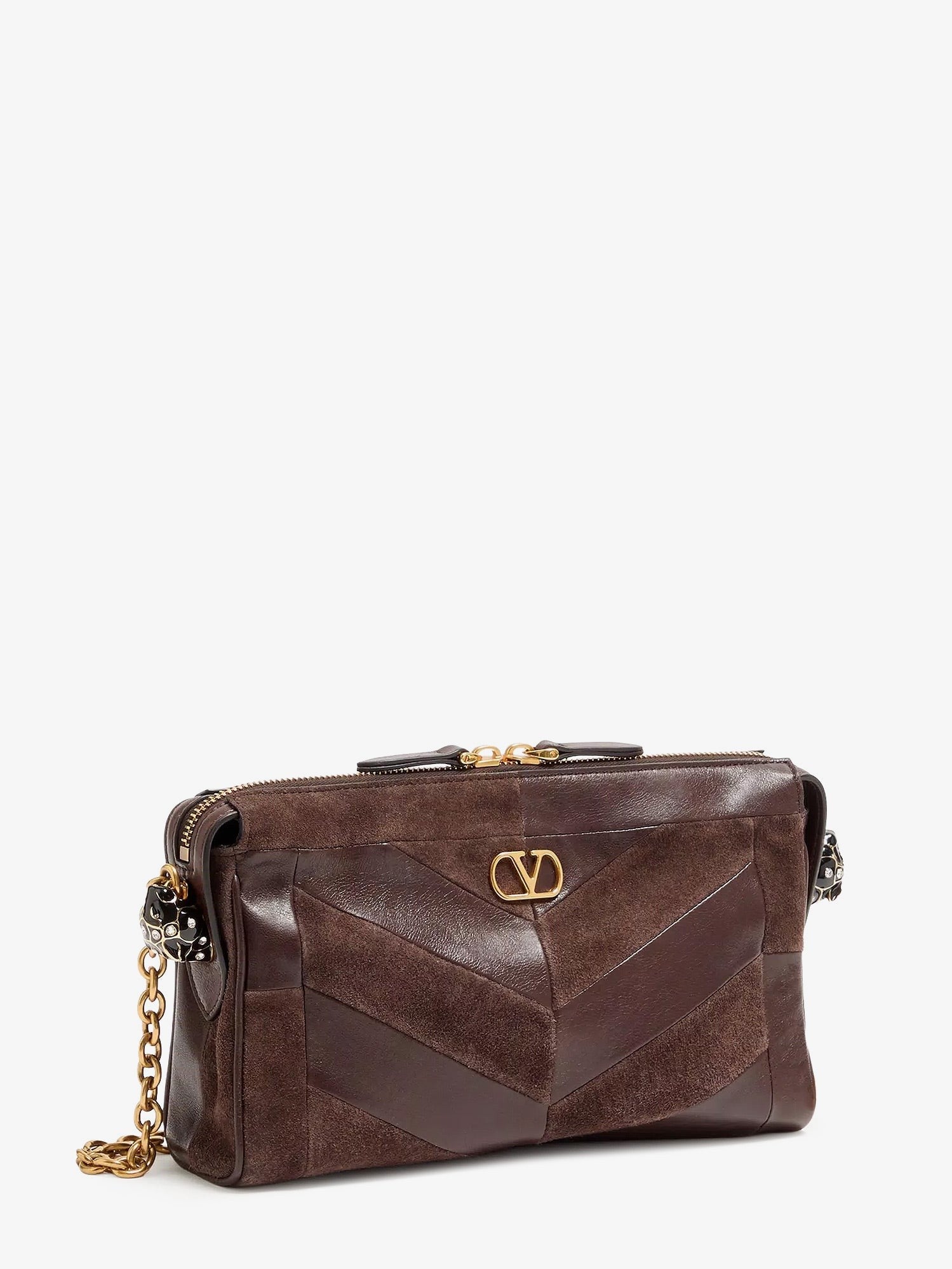 Valentino Garavani - Panthea suede and leather crossbody bag