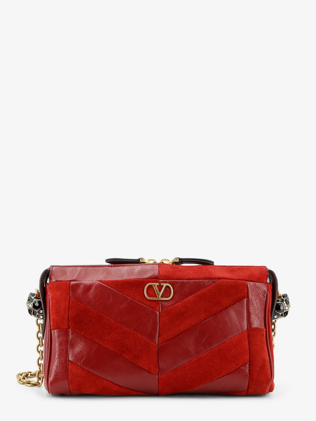 Valentino Garavani Valentino Garavani - Panthea suede and leather crossbody bag
