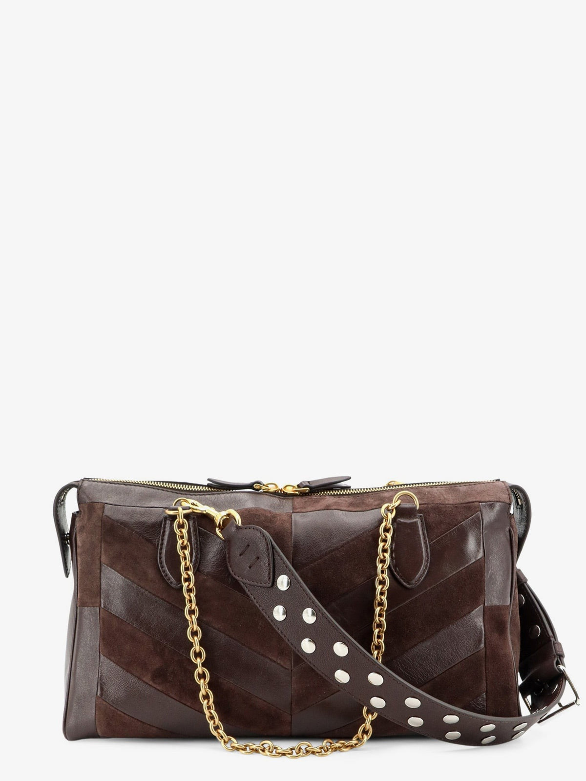 Valentino Garavani - Panthea suede and leather shoulder bag
