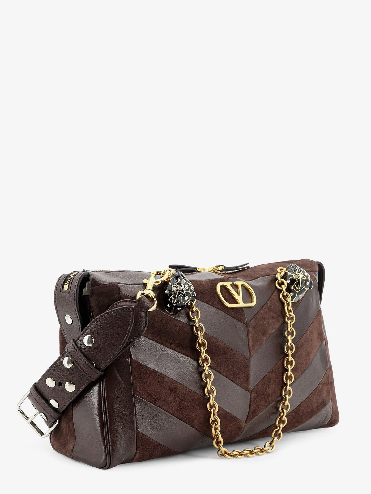 Valentino Garavani - Panthea suede and leather shoulder bag