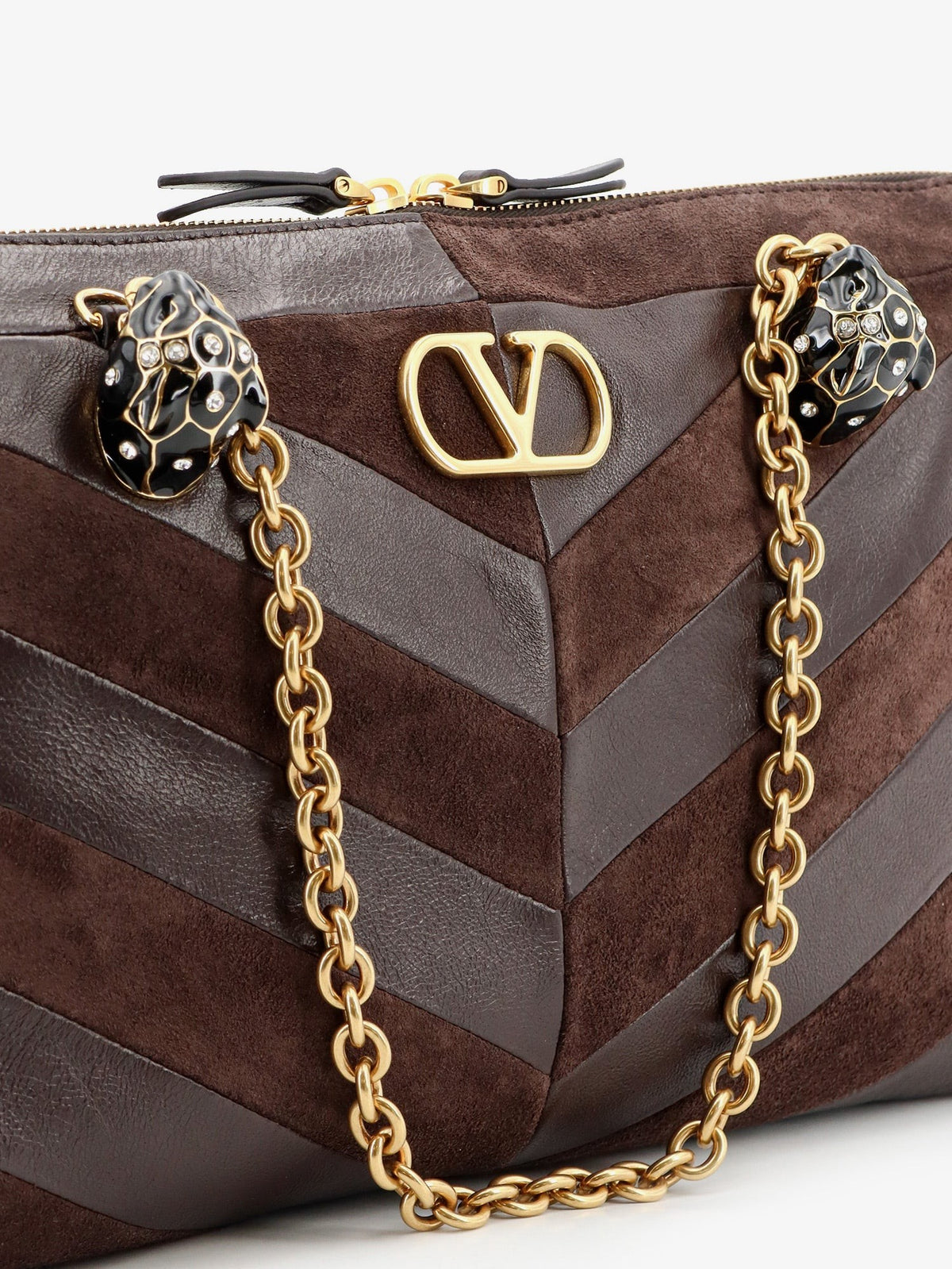 Valentino Garavani - Panthea suede and leather shoulder bag