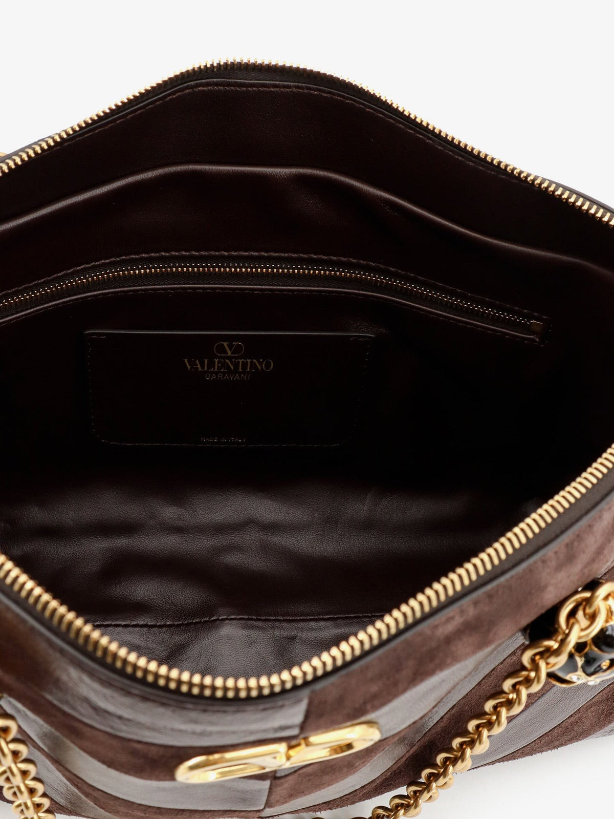Valentino Garavani - Panthea suede and leather shoulder bag