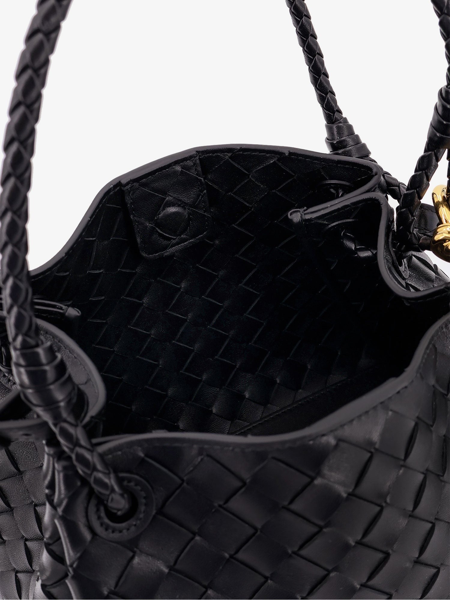 Bottega Veneta Bottega Veneta - Parachute leather shoulder bag with Intrecciato motif and Knot detail