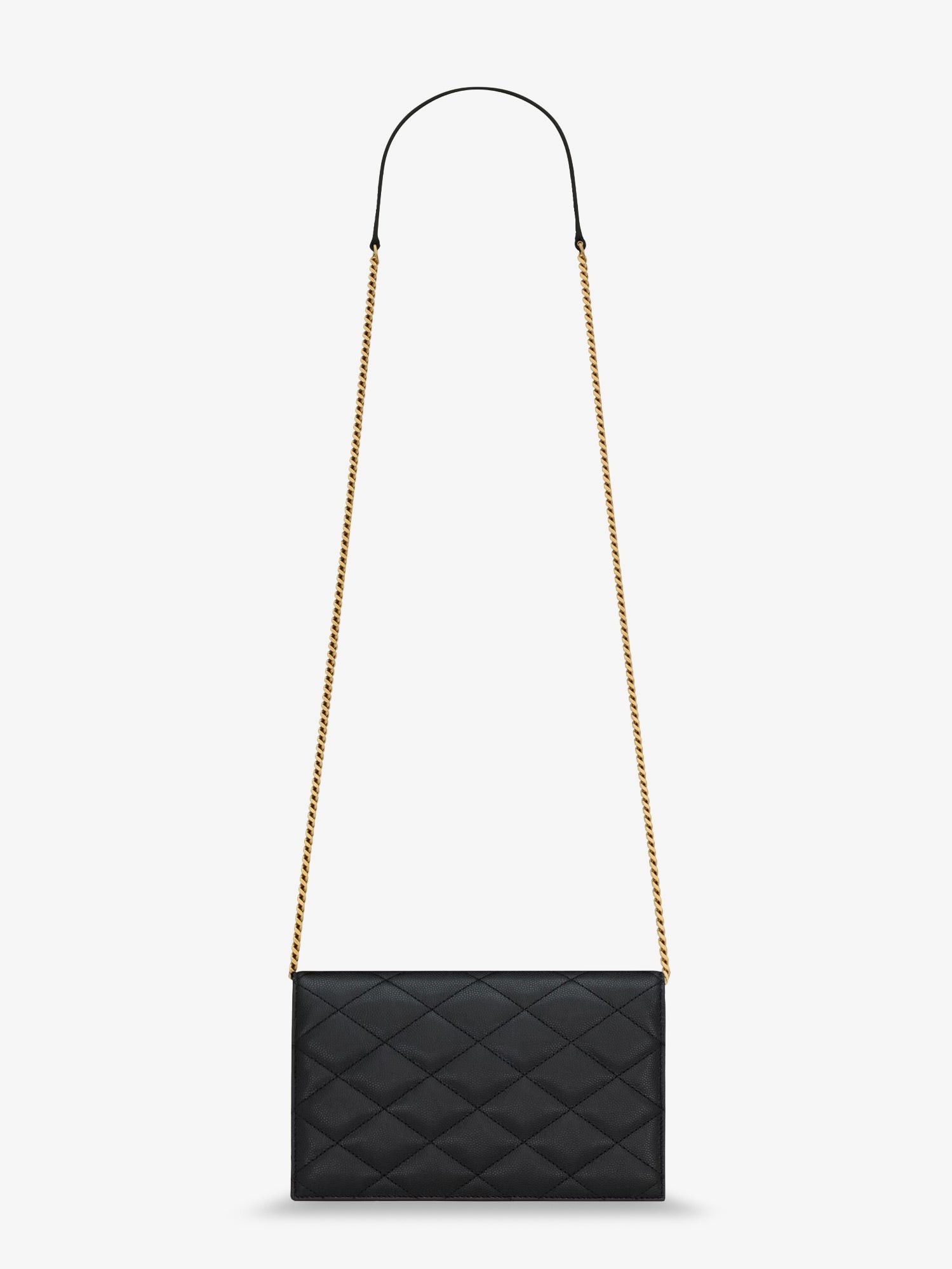 Saint Laurent - Paris leather crossbody bag with metal Cassandre logo