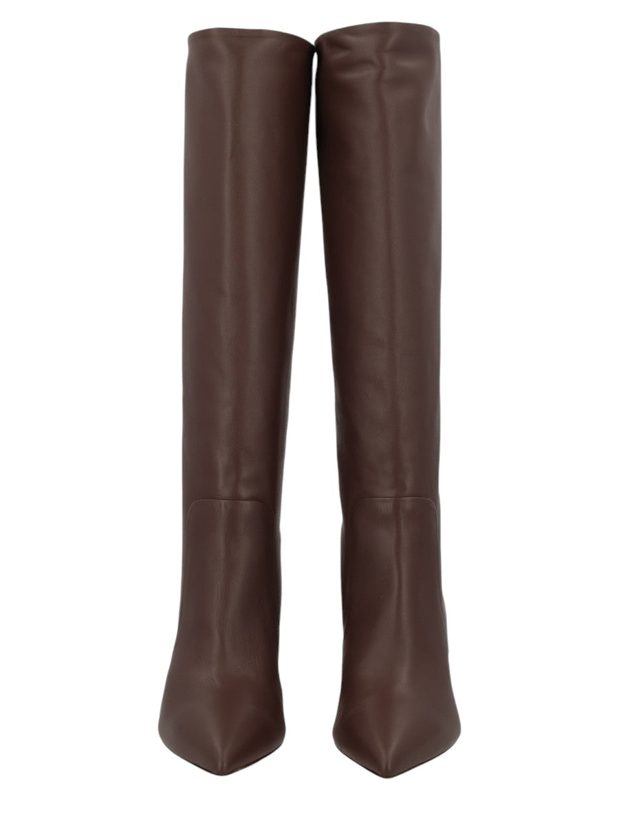 PARIS TEXAS - STIVALE "ANJA 70" paris-texas-anja-70-leather-knee-high-boots-dark-brown-front-jpg