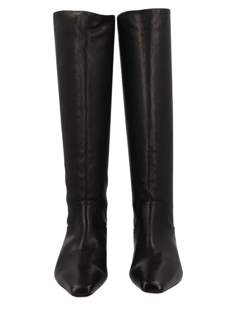 PARIS TEXAS - STIVALE "BETTINA 25" paris-texas-bettina-25-leather-knee-high-boots-black-front-jpg