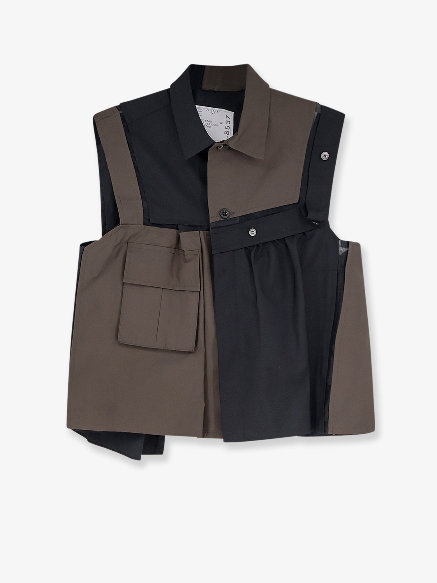 SACAI Patchwork cotton shirt