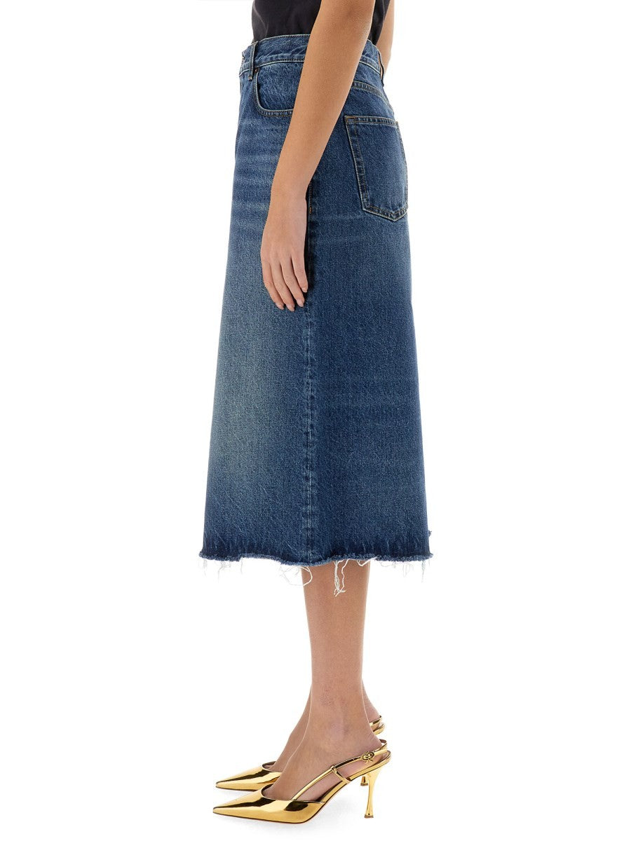 CHLOÉ CHLOÉ - PATCHWORK DENIM BERMUDA SHORTS