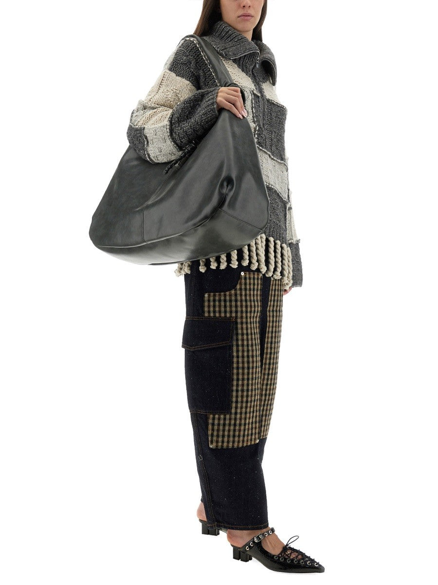 GANNI GANNI - PATCHWORK JERSEY WITH BANGS