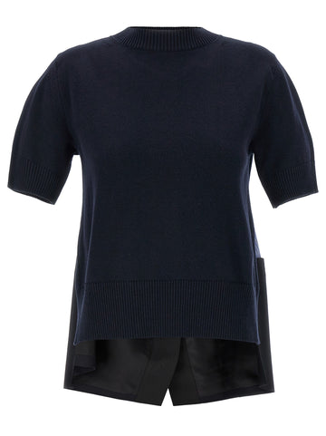SACAI - Patchwork sweater Blue 2