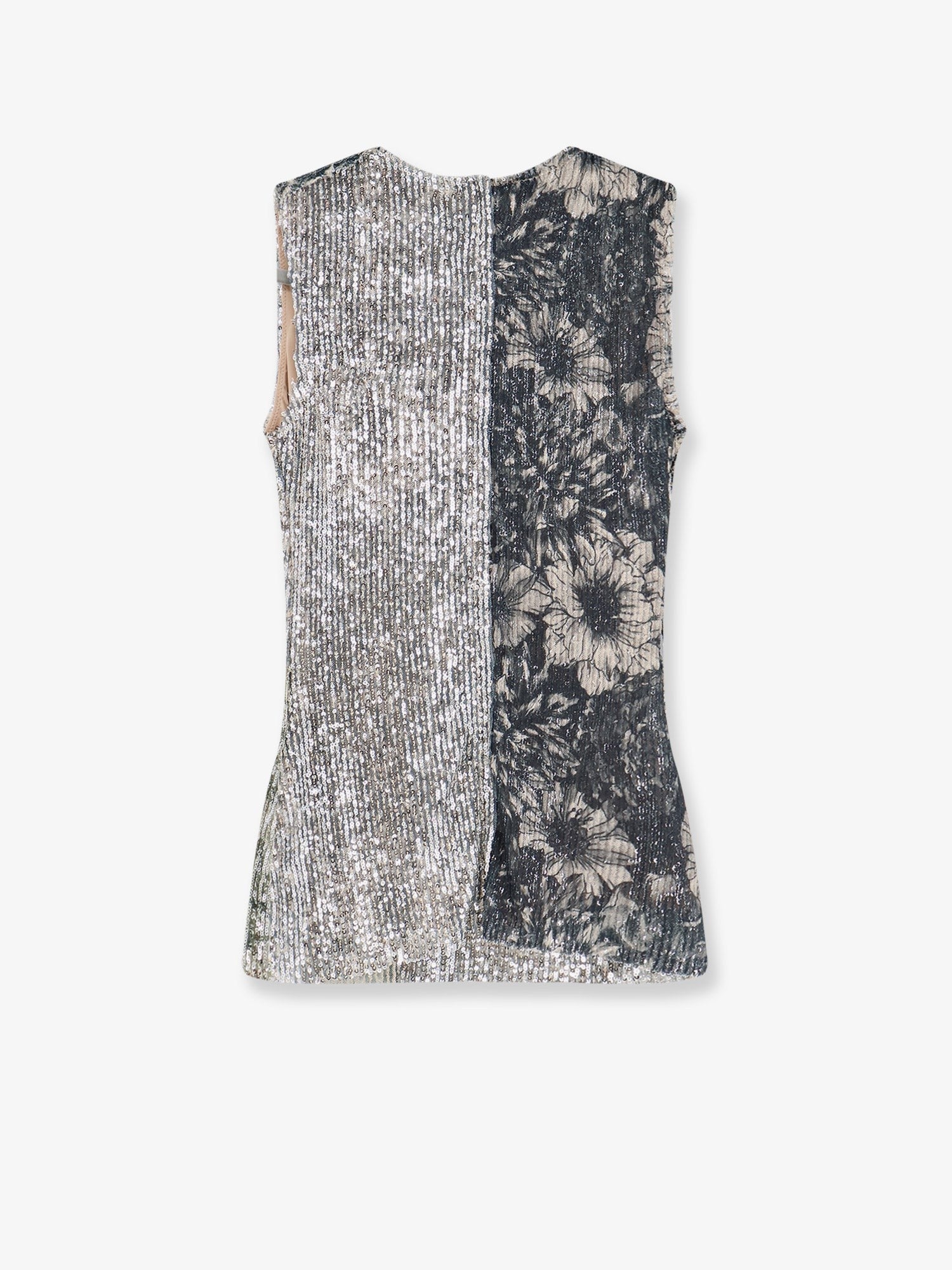 Maison Margiela Maison Margiela - Patchwork top with sequins embroidery