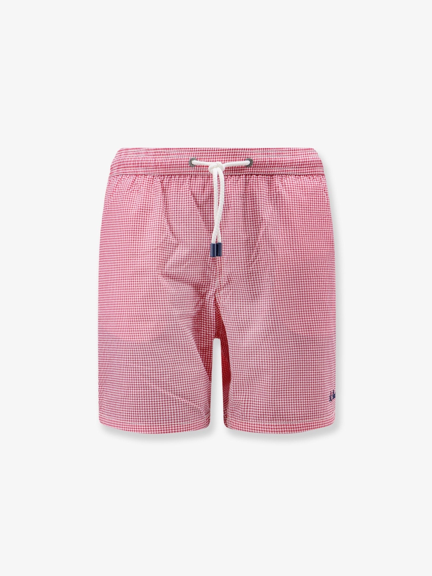 MC2 SAINT BARTH MC2 SAINT BARTH - Patmos nylon swim trunks with vichy pattern