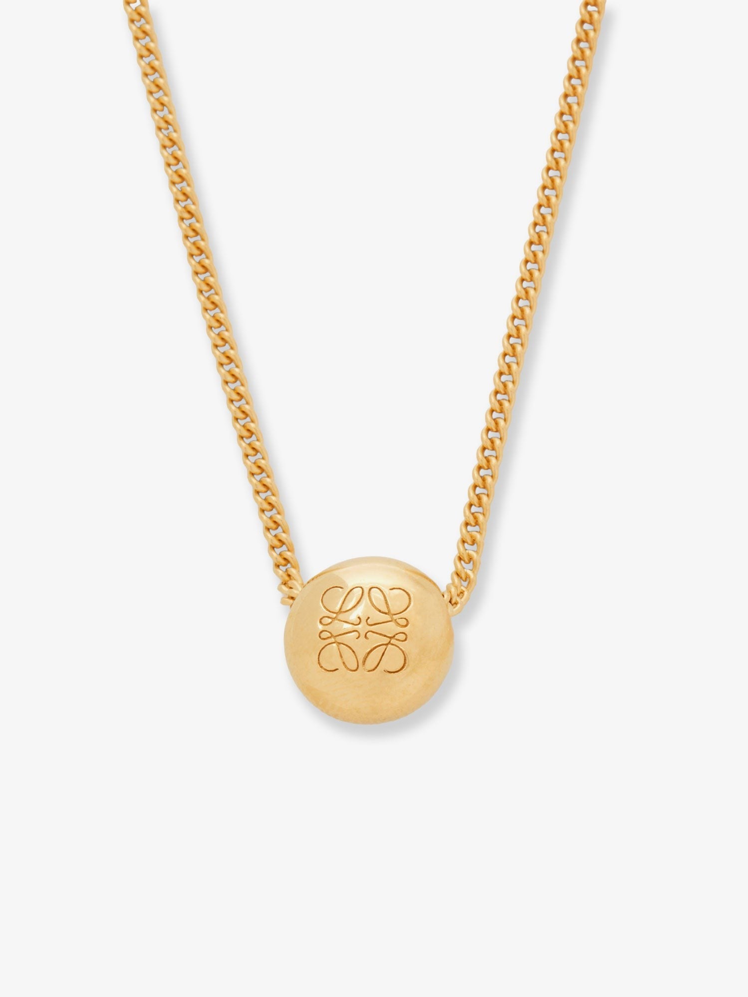 LOEWE - Paula's Ibiza -Anagram Pebble silver necklace