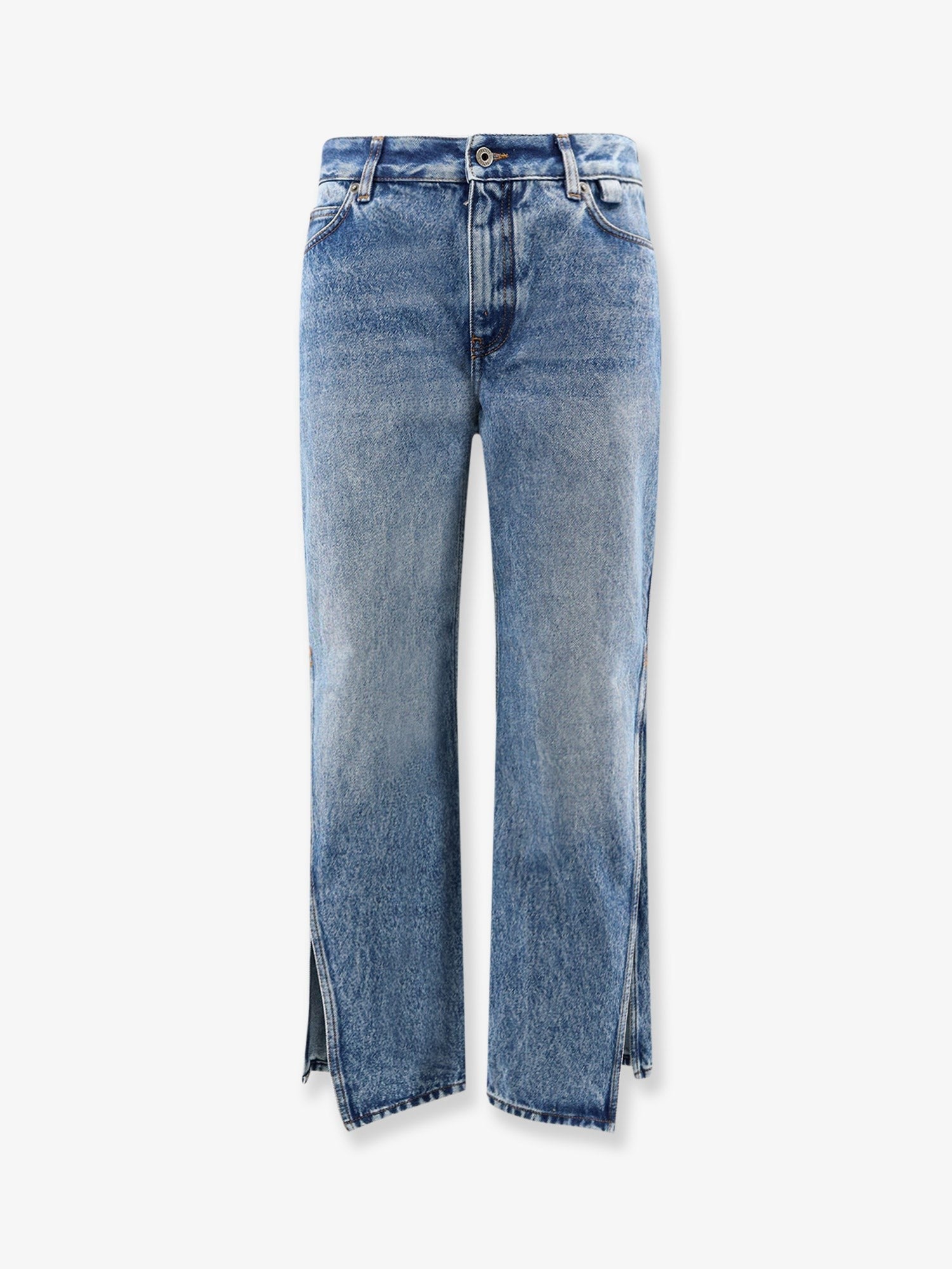 LOEWE - Paula's Ibiza- Blue denim jeans with side embroidered logo paula-s-ibiza-blue-denim-jeans-with-side-embroidered-logo
