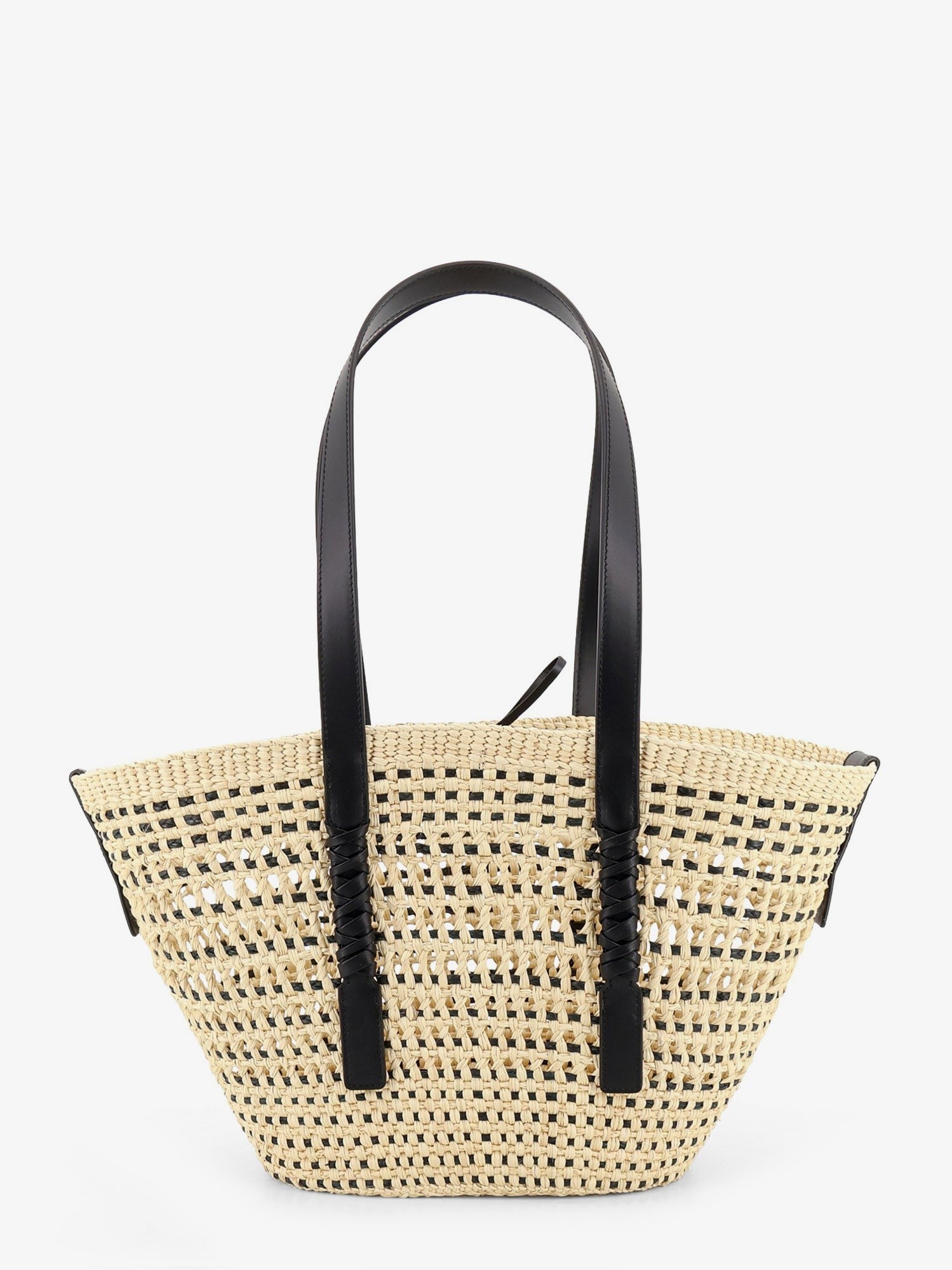 LOEWE - Paula's Ibiza -Braid raffia and leather shoulder bag