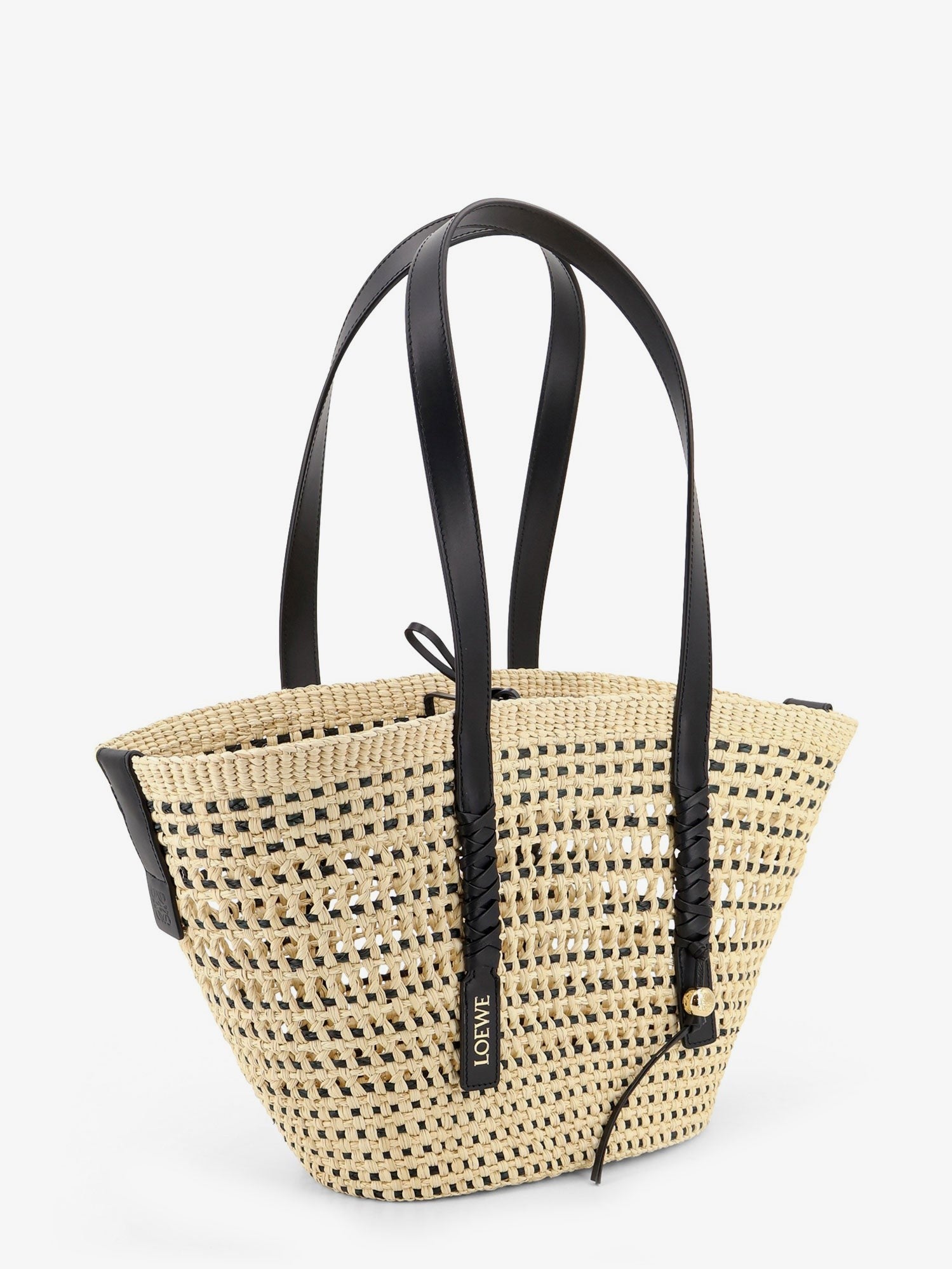 LOEWE - Paula's Ibiza -Braid raffia and leather shoulder bag