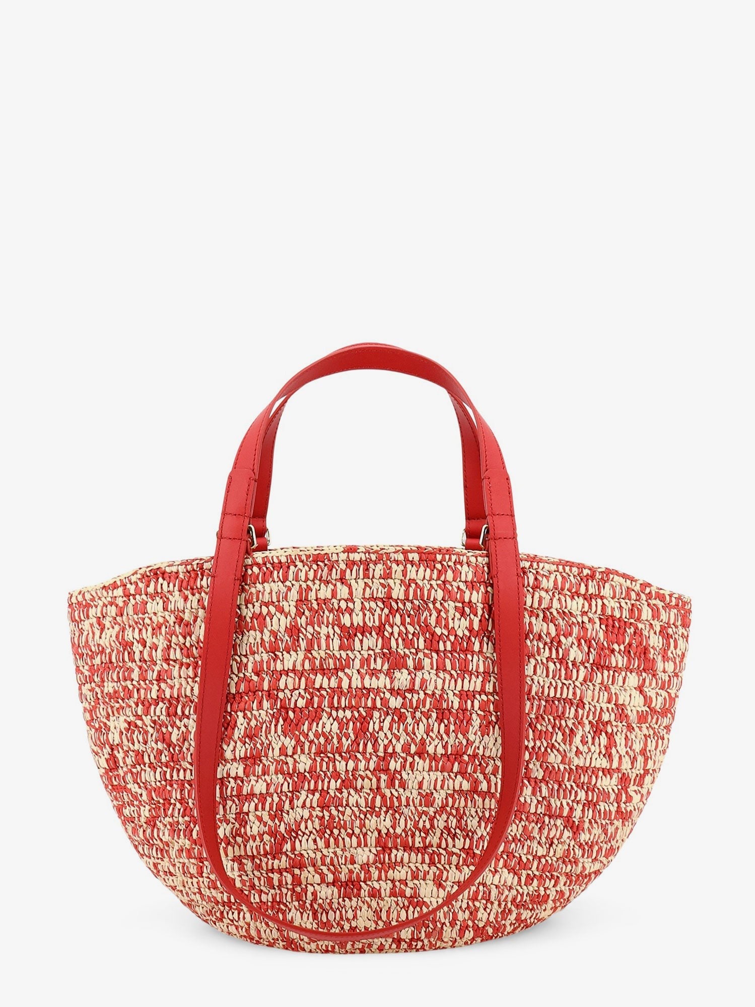 LOEWE - Paula's Ibiza -Medium Eclipse raffia and leather shoulder bag with 3D Anagram logo