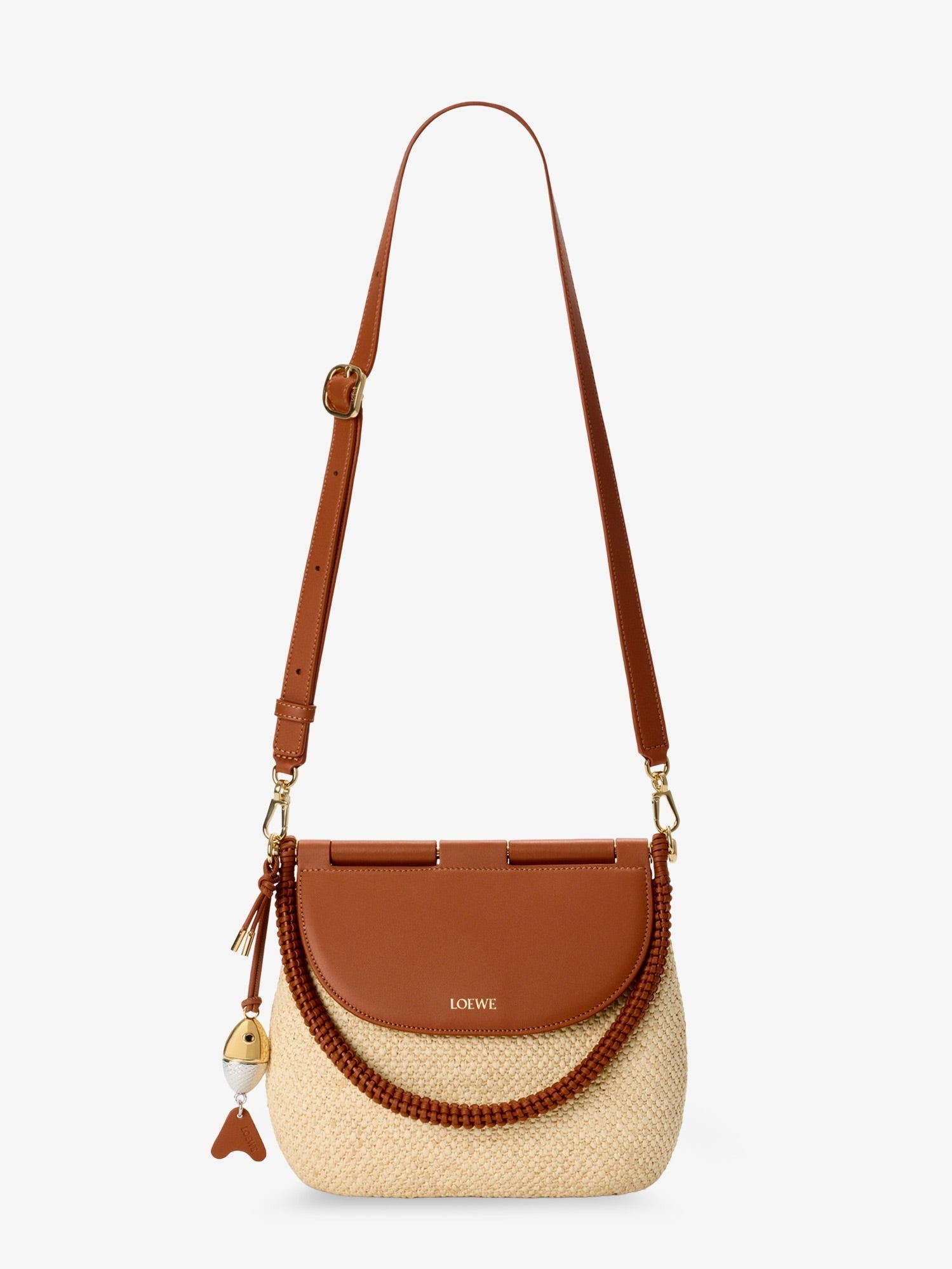 LOEWE - Paula's Ibiza Raffia and Leather Pescador crossbody bag