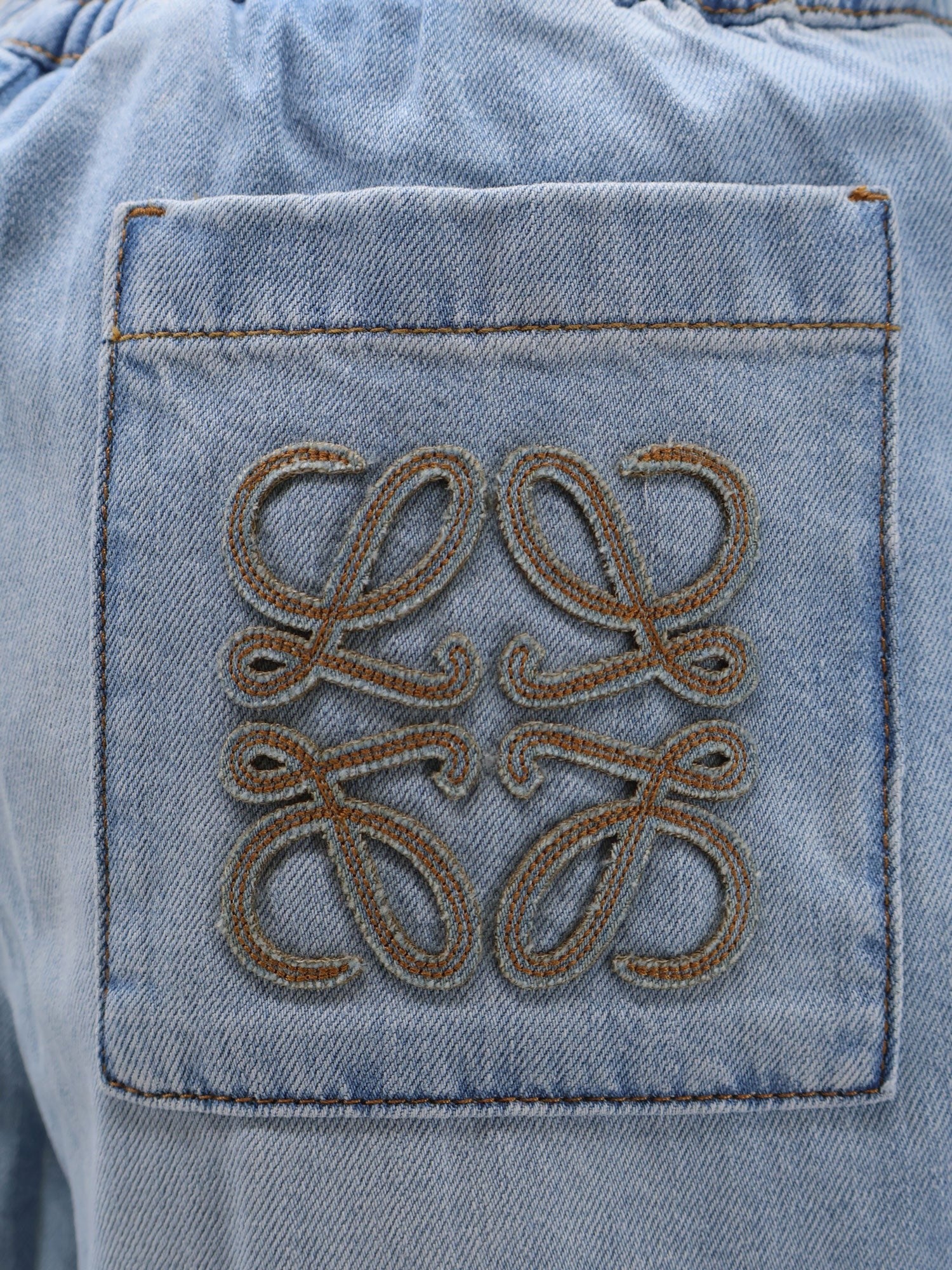 LOEWE - Paulas Ibiza - Cotton trousers with embroidered logo on the back