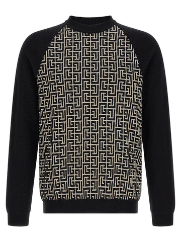 Balmain - PB Monogram Mesh White Black
