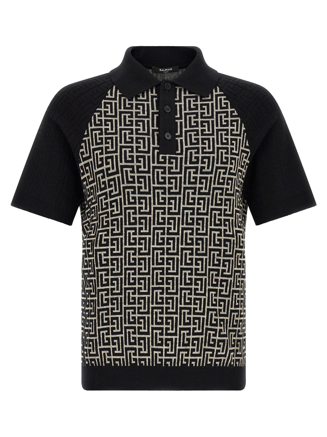 Balmain - PB Monogram Polo White Black