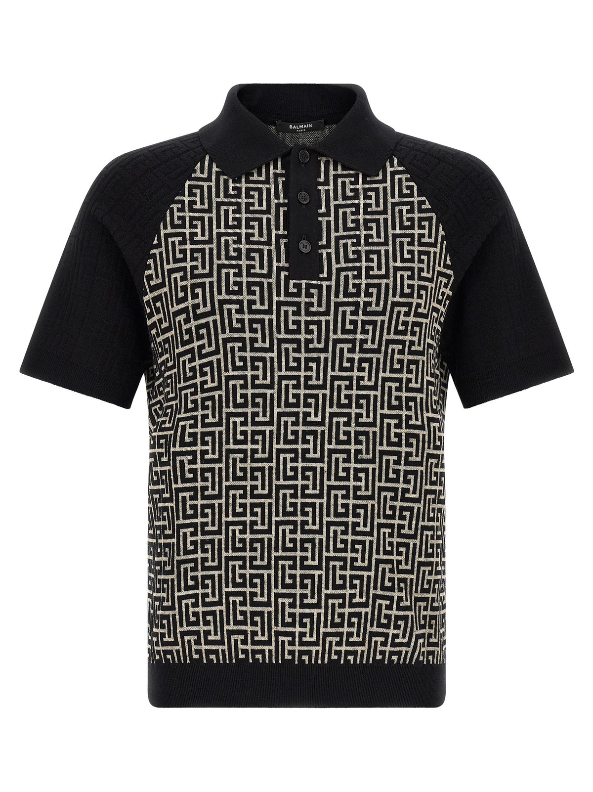 Balmain - PB Monogram Polo White Black