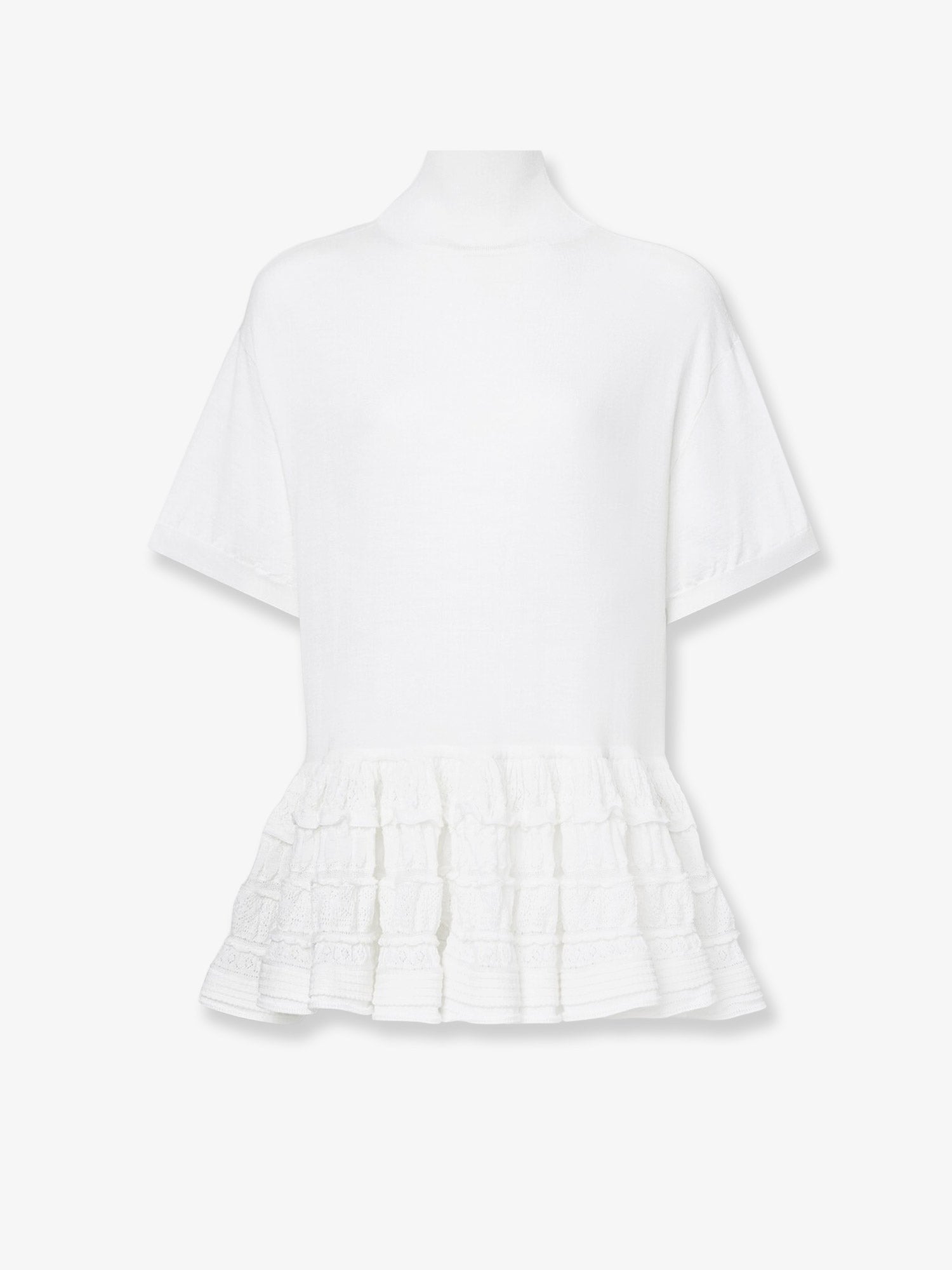 ALAIA - Peplum virgin wool sweater