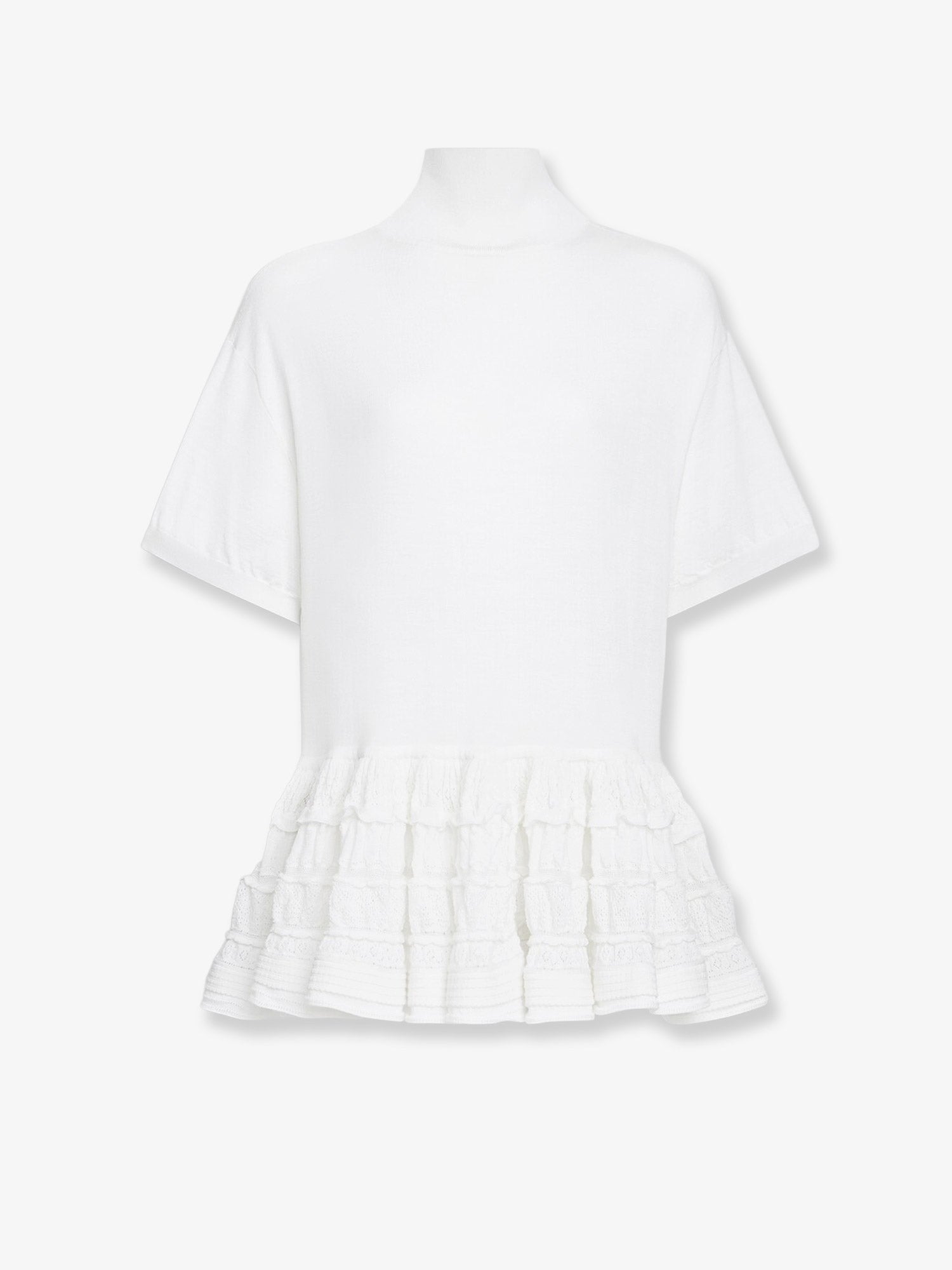 ALAIA - Peplum virgin wool sweater