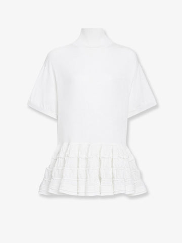 ALAIA - Peplum virgin wool sweater