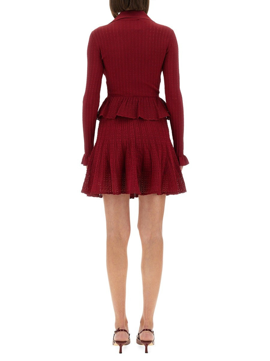 PERFORATED KNIT DRESS