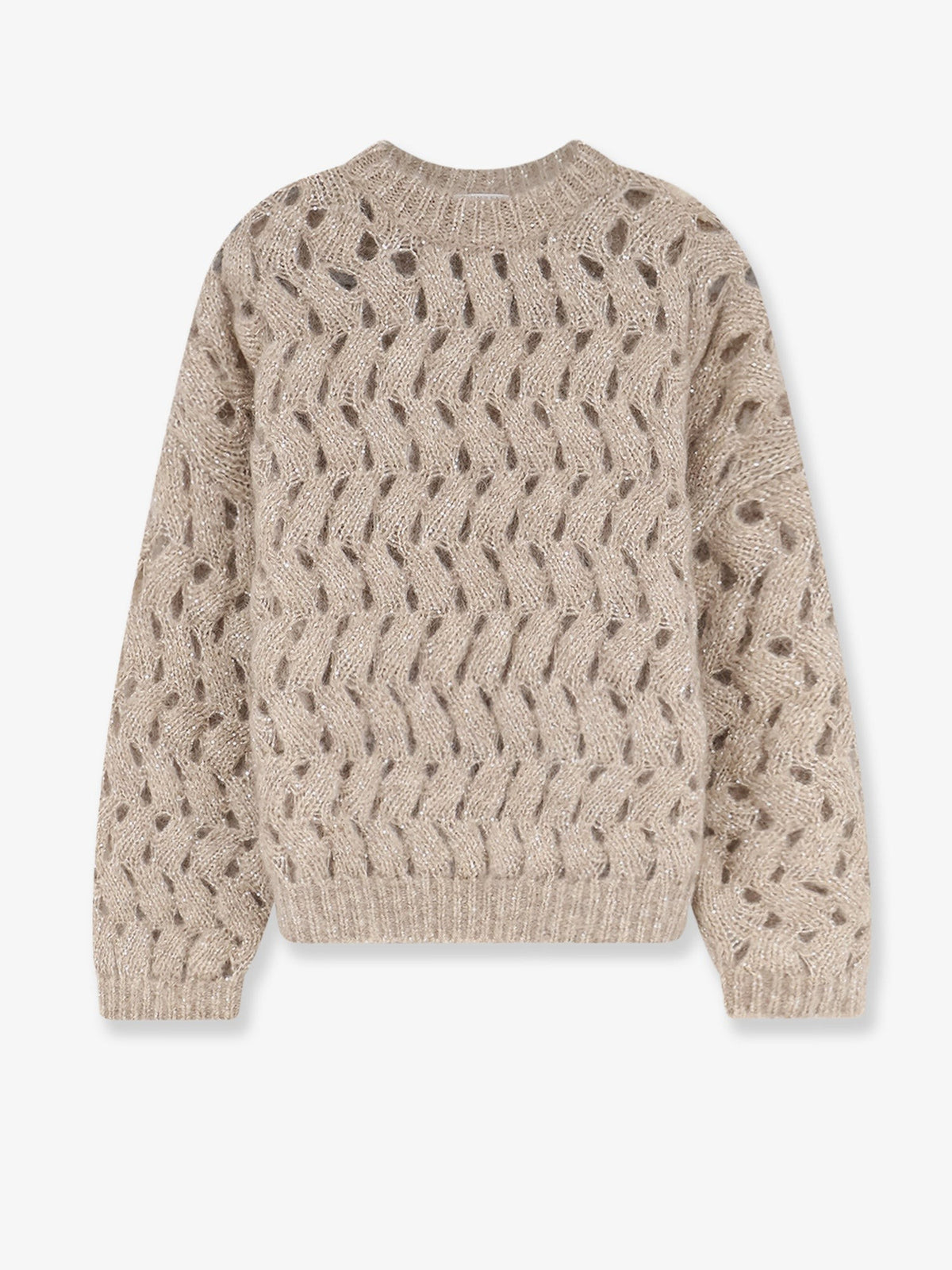 Brunello Cucinelli - Perforated sweater with micro sequins