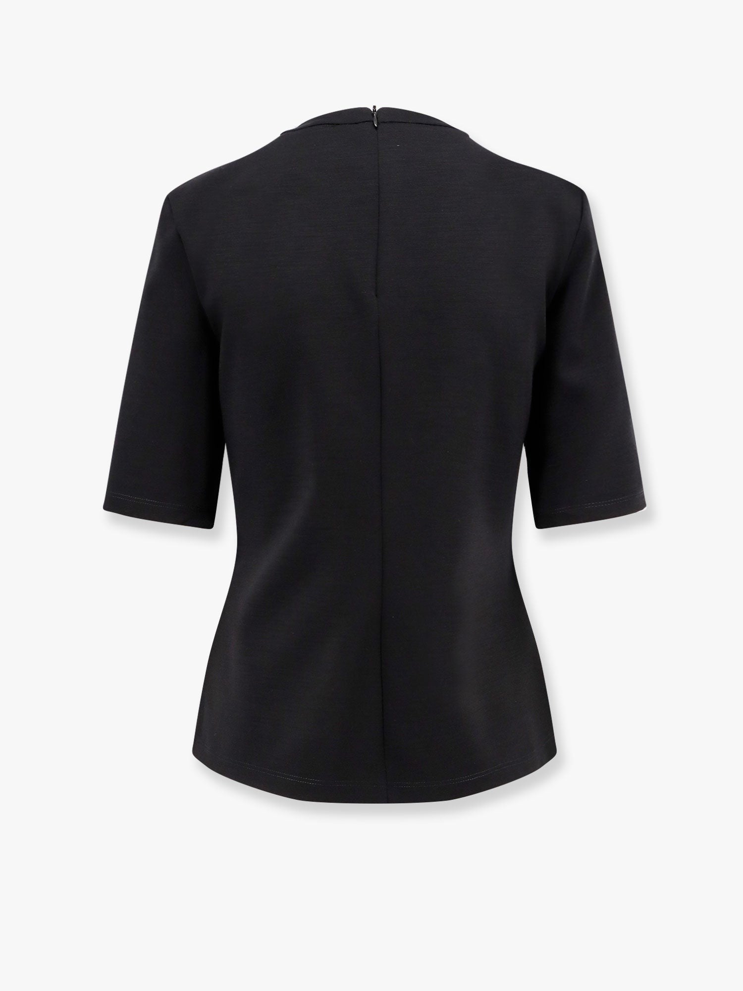 Max Mara - Peter wool t-shirt with embossed frontal logo