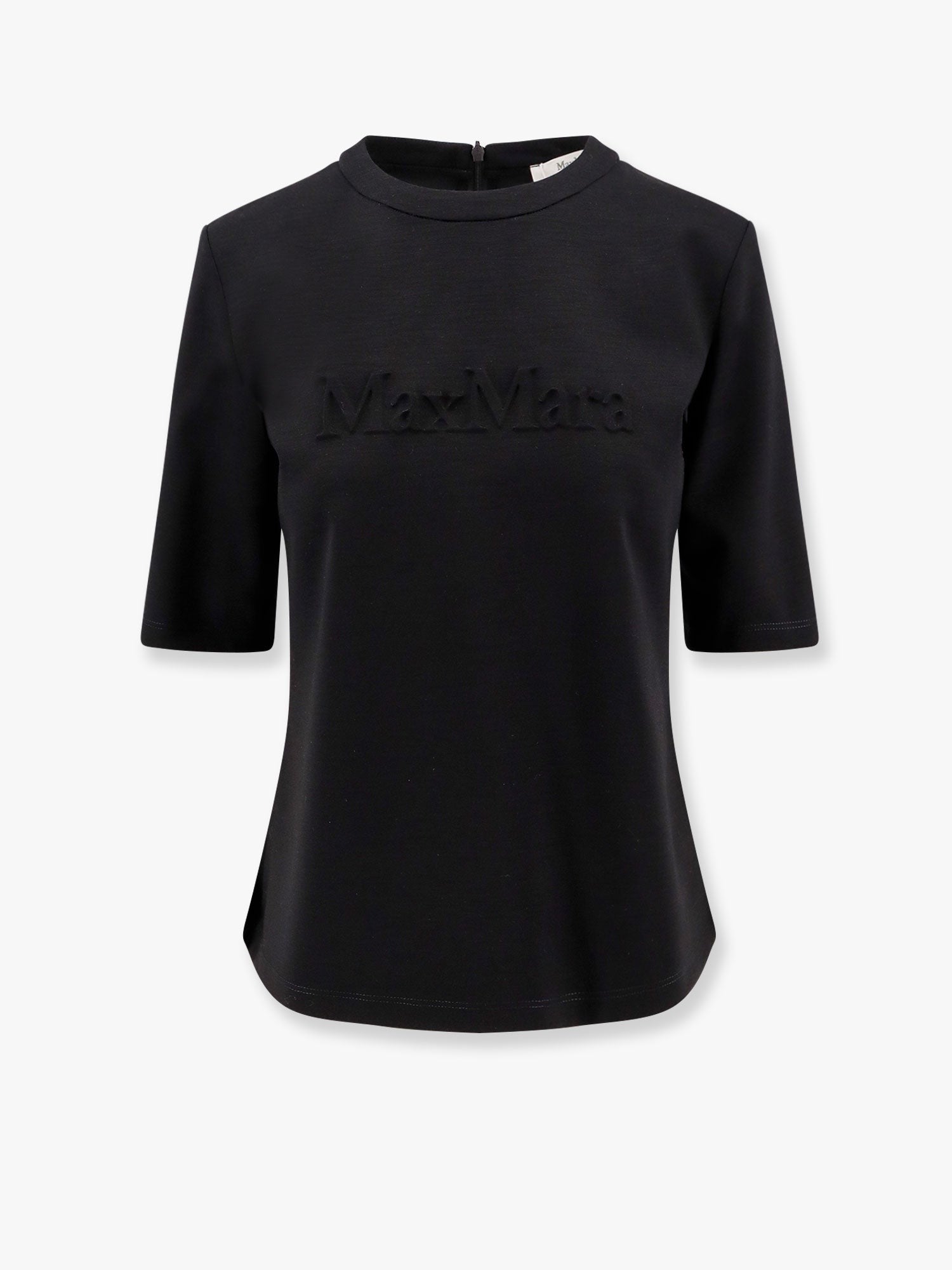 Peter wool t-shirt with embossed frontal logo