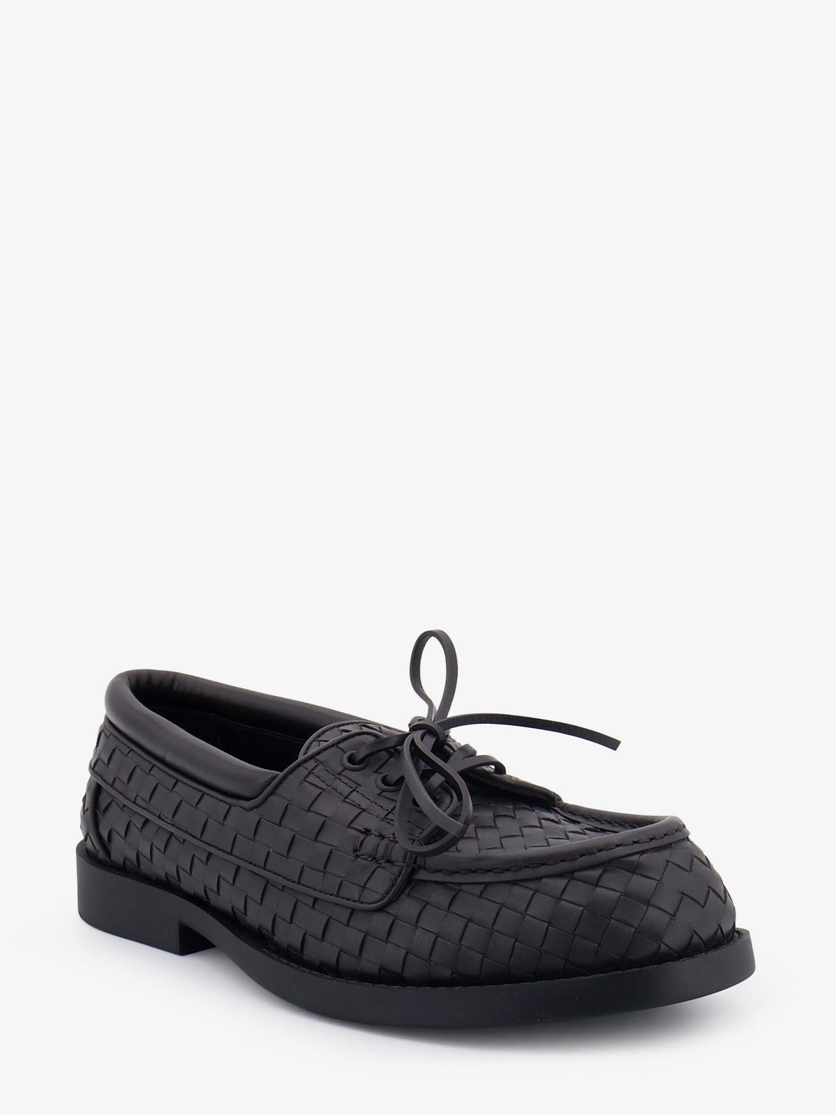 Bottega Veneta - Pier Intrecciato leather boat shoes