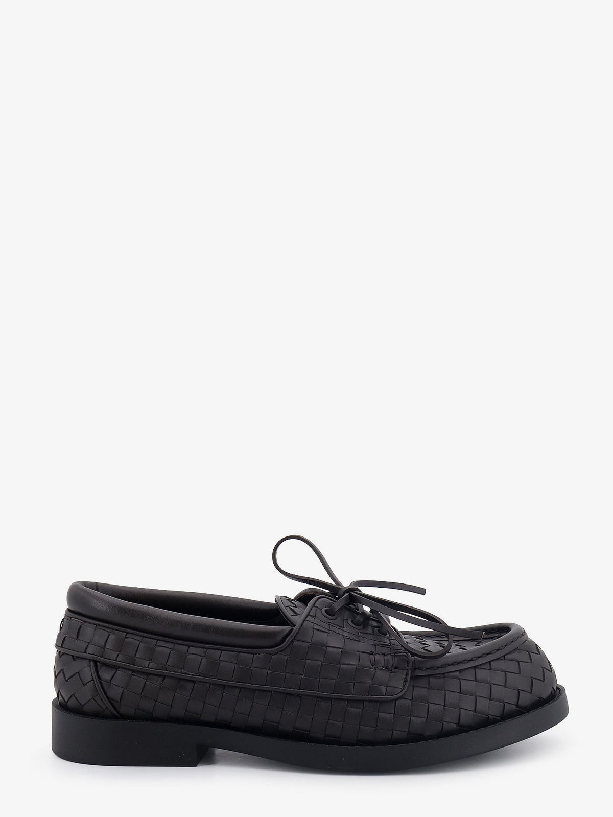 Bottega Veneta - Pier Intrecciato leather boat shoes Espresso