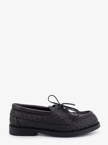 Bottega Veneta - Pier Intrecciato leather boat shoes Espresso